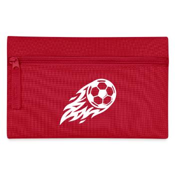 Fussball Feuer Ball - Federtasche - Rot - Vorne