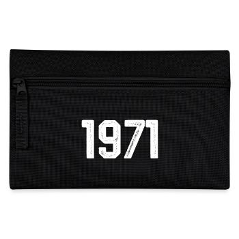 1971 Vintage Born Vintage 1971 Birthday 1971 - Pencil Case - black - Front