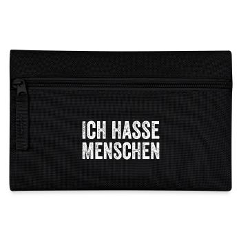 Ich hasse Menschen - Federtasche - Schwarz - Vorne