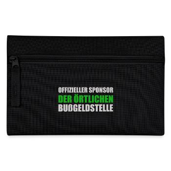 Offizieller Sponsor der Örtlichen Bußgeldstelle - Federtasche - Schwarz - Vorne