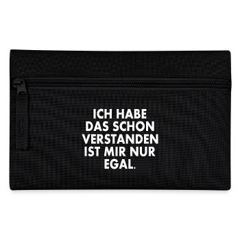 ich habe das schon verstanden ist mir nur egal - Federtasche - Schwarz - Vorne