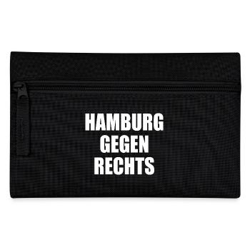 hamburg gegen rechts - Federtasche - Schwarz - Vorne