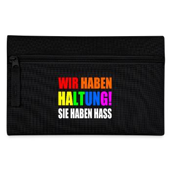 wir haben haltung sie haben hass - Federtasche - Schwarz - Vorne