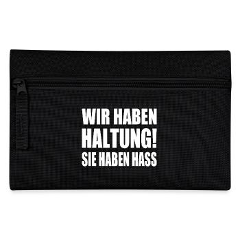 wir haben haltung sie haben hass - Federtasche - Schwarz - Vorne