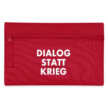 dialog statt krieg - Federtasche - Rot - Vorne
