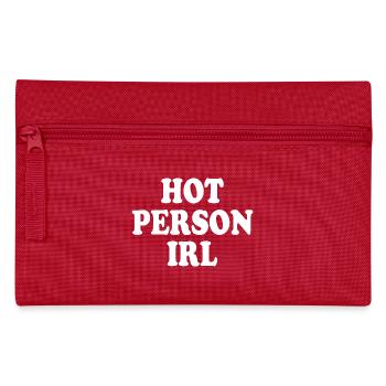 Hot person irl - Federtasche - Rot - Vorne