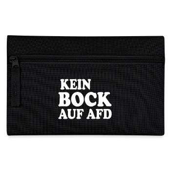 kein bock auf afd - Federtasche - Schwarz - Vorne