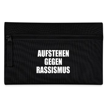 aufstehen gegen rassismus - Federtasche - Schwarz - Vorne