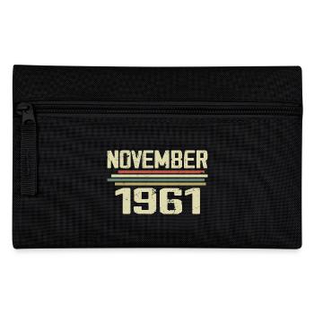 Vintage November 1961 vintage retro November 1961 - Pencil Case - black - Front