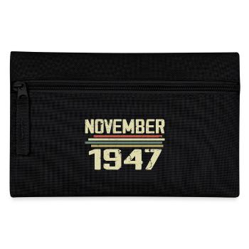Millésime Novembre 1947 Vintage Rétro Novembre 1947 - Trousse - noir - Devant