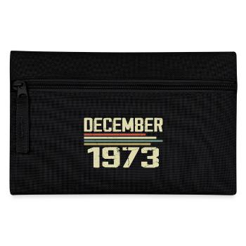 December 1973 Vintage Vintage Retro Birthday - Pencil Case - black - Front