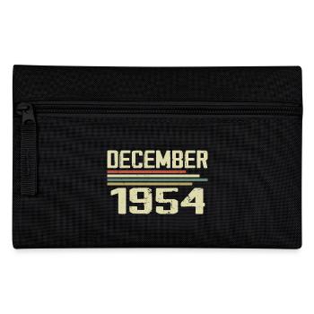 December 1954 Vintage Vintage Retro Birthday - Pencil Case - black - Front