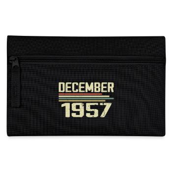 Dezember 1957 Jahrgang Vintage Retro Geburtstag - Federtasche - Schwarz - Vorne