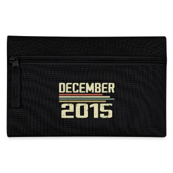 Dezember 2015 Jahrgang Vintage Retro Geburtstag - Federtasche - Schwarz - Vorne
