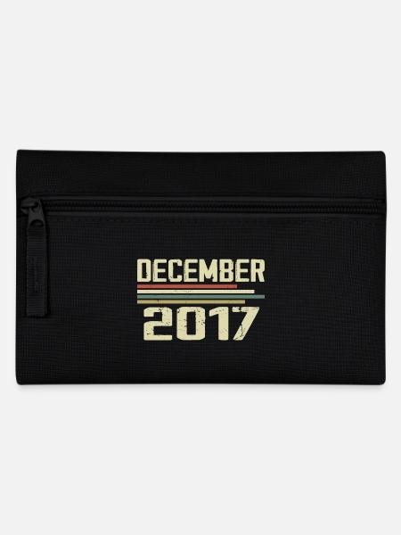 Dezember 2017 Jahrgang Vintage Retro Geburtstag - Federtasche - Schwarz