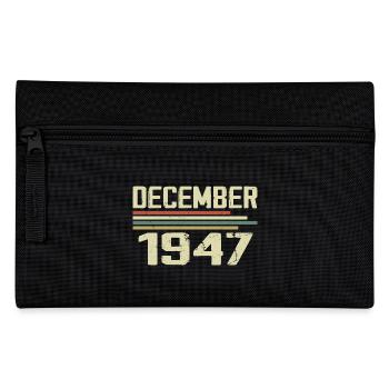 Décembre 1947 Vintage Rétro Anniversaire - Trousse - noir - Devant