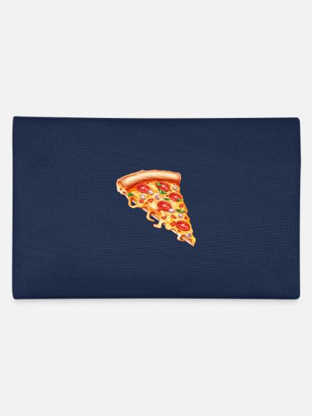 Funny Pizza Whisperer Foodie Pizza Slice - Pencil Case - navy - Back
