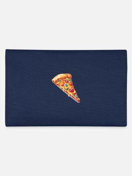 Lustiger Pizzaflüsterer Feinschmecker Pizzastück - Federtasche - Navy - Hinten