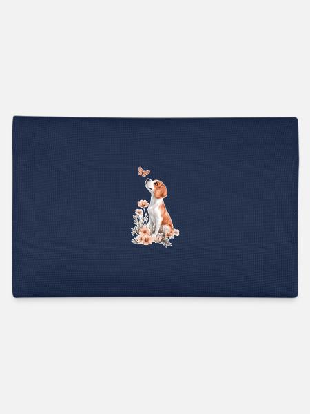 Beagle und Schmetterling - Federtasche - Navy