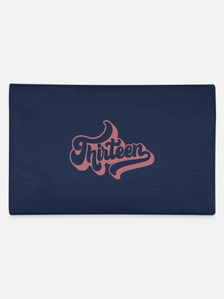 Cute 13th Birthday Gift 13 Years Old - Thirteen - Pencil Case - navy - Back