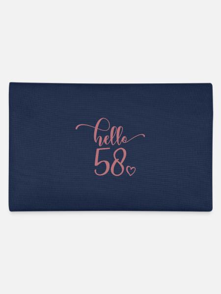 Hello 58 - Mignon cadeau de 58e anniversaire pour femmes - Trousse - marine - Dos