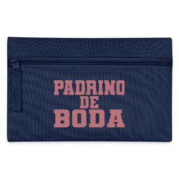 Padrino de Boda, Trauzeugen der Hochzeitsfeier - Federtasche - Navy - Vorne