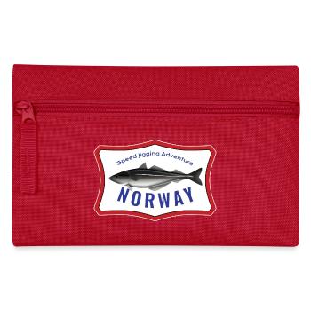 Norway Speed Jiggung Adventure Seelachs Geschenk - Federtasche - Rot - Vorne