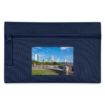Niagara City Skyline and Niagara Falls panorama - Pencil Case - navy - Front
