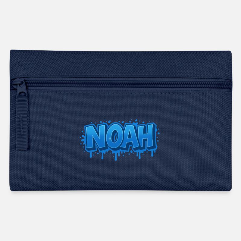 Graffiti Prénom NOAH cadeau idéal imprimable sur t - Trousse - marine