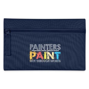 Painter - Maler Tshirt- Maler geschenk - Federtasche - Navy - Vorne