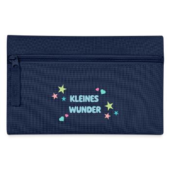 Kleines Wunder - Herzen und Sterne - Geschenkidee - Federtasche - Navy - Vorne