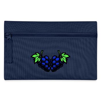 Trauben Weintrauben - Federtasche - Navy - Vorne
