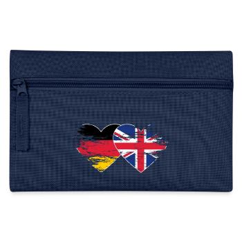 Deutschland Großbritannien Flagge used Herz - Federtasche - Navy - Vorne