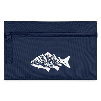 Berglandschaft im Fisch - Federtasche - Navy - Vorne
