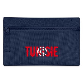 logo_flag_grunge_tunisie - Federtasche - Navy - Vorne