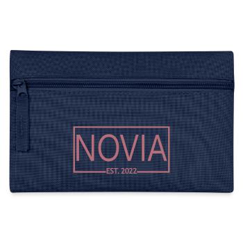 2022 Verlobung Brautdusche Hochzeit - Federtasche - Navy - Vorne