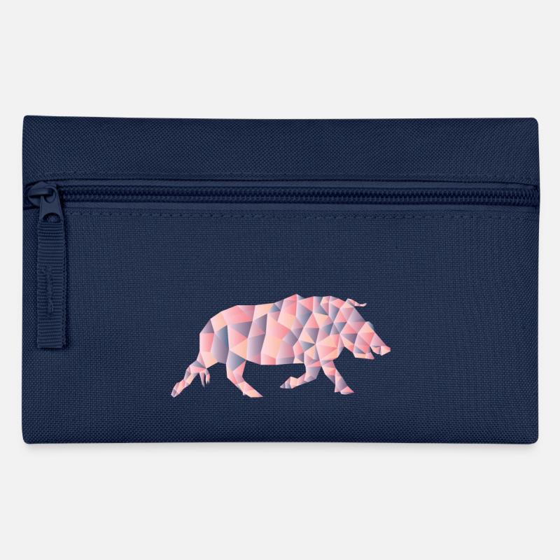 Ochse Stier Muster Gemustert Geschenkidee - Federtasche - Navy