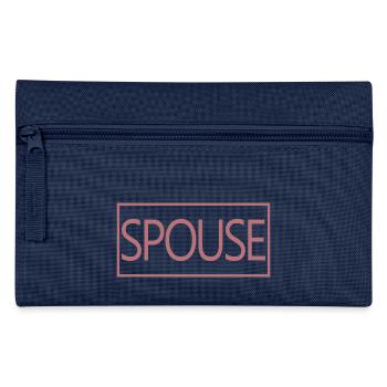 Couple jumelé conjoint hommes et femmes Jour de mariage - Trousse - marine - Devant