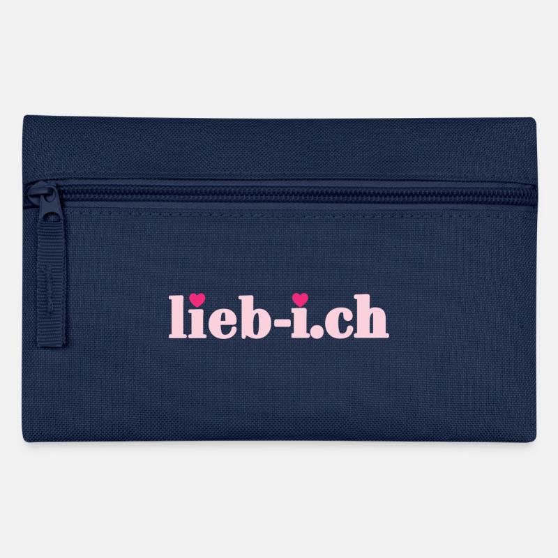 Lieb ich - Federtasche - Navy