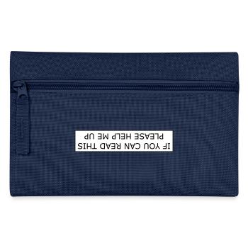 Wenn Sie dies lesen können, helfen Sie mir bitte auf - Federtasche - Navy - Vorne