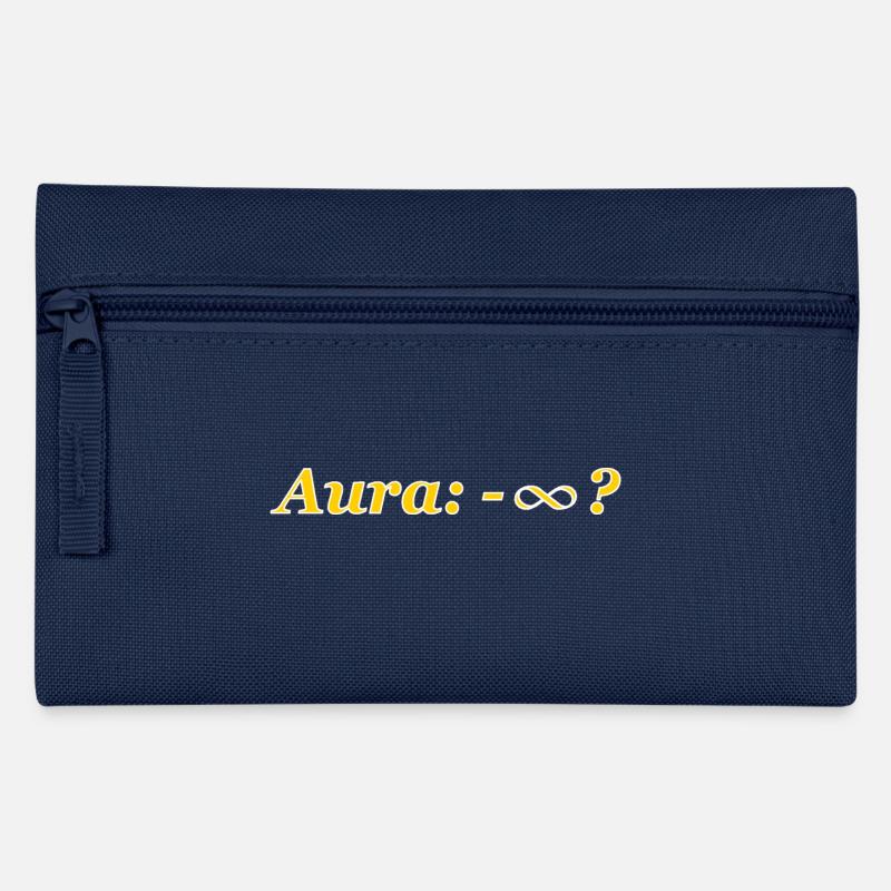 Aura Minus Unendlich mit weißem Rand - Federtasche - Navy