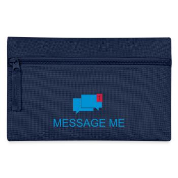 Message me / Mail me / Schreib mich an 2c - Federtasche - Navy - Vorne