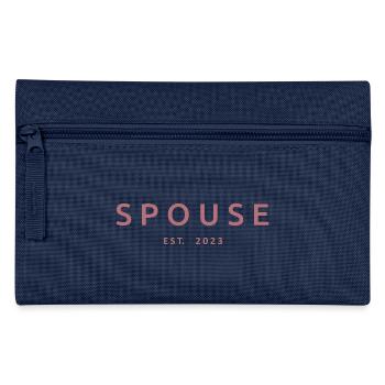 Spouse Est. 2023 - Men & Women Wedding Day Gift - Pencil Case - navy - Front