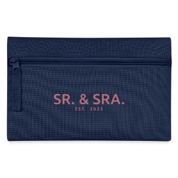 Sr. & Sra. Est. 2022 - Hochzeitsgeschenk für Männer & Frauen - Federtasche - Navy - Vorne