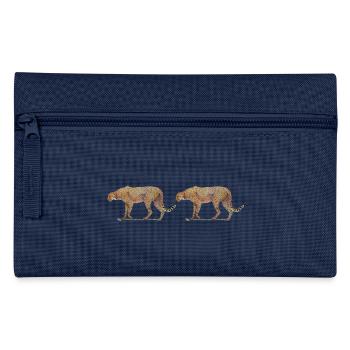 Geparden-Panorama-Becher - Federtasche - Navy - Vorne