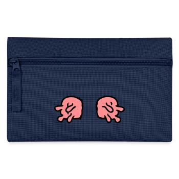 doppeltes Euter - Federtasche - Navy - Vorne