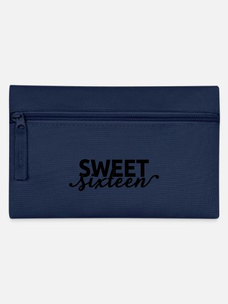 Süßes sechzehn süßes Geschenk zum 16. Geburtstag 16 Jahre alt - Federtasche - Navy