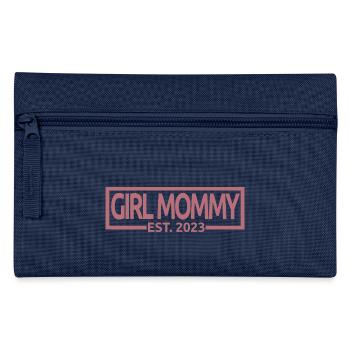 Girl Mommy Est. 2023 Baby Shower Schwangerschaft Enthüllung - Federtasche - Navy - Vorne