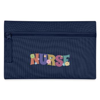 Coole Blume Krankenschwester Geschenk für Krankenschwester zukünftige Krankenschwester - Federtasche - Navy - Vorne