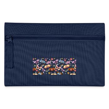 Schmetterlinge Panorama Weiß - Federtasche - Navy - Vorne